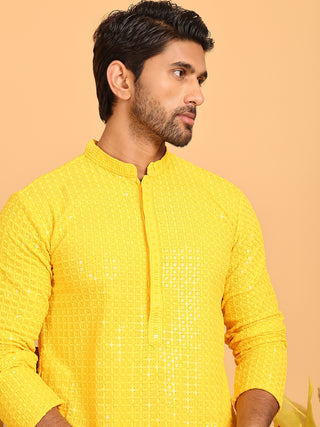 Embroidered & Sequence Kurta Pyjama for Men