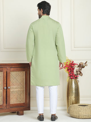 Embroidered Straight Kurta Pyjama Set