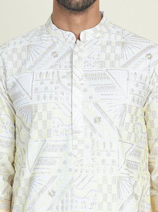 Embroidered, Ombre Design Kurta with Pyjamas