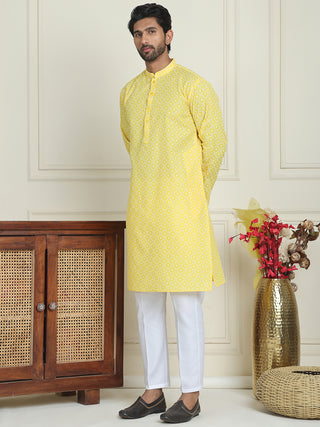 Men's Geometric Printed Kurta Set