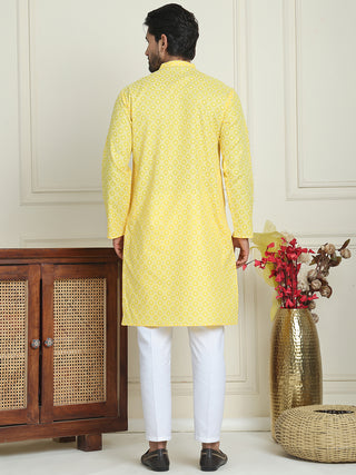 Men's Geometric Printed Kurta Set