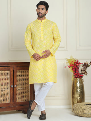 Men's Geometric Printed Kurta Set