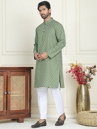 Men's Geometric Printed Kurta Set