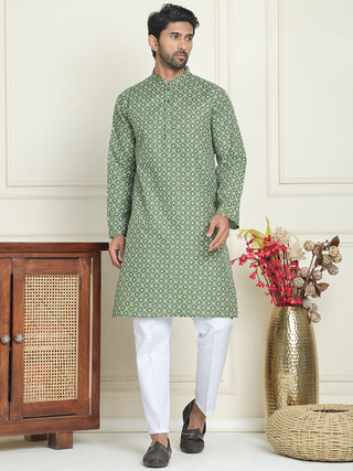 Men's Geometric Printed Kurta Set