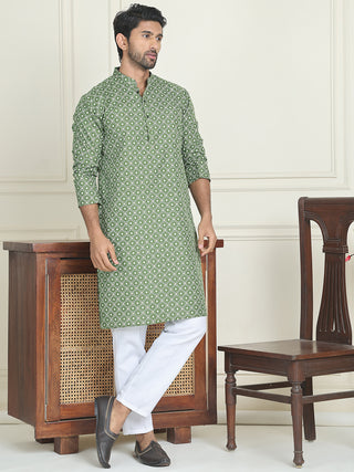 Men's Geometric Printed Kurta Set