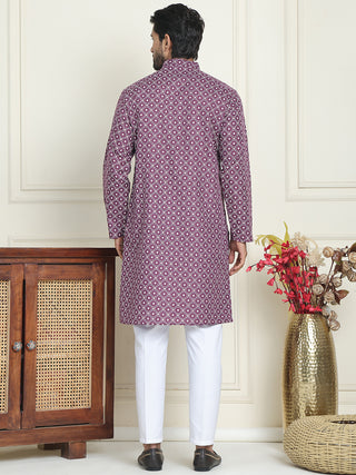 Men's Geometric Printed Kurta Set