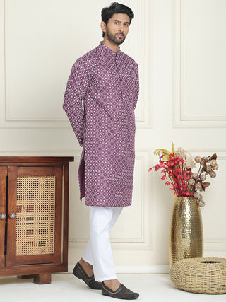 Men's Geometric Printed Kurta Set