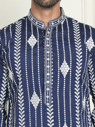 Embroidery and mirror work straight Kurta Set,