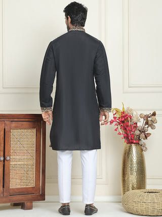 Floral Embroidered Straight Kurta Set