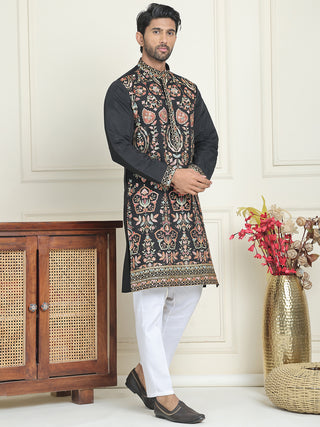 Floral Embroidered Straight Kurta Set