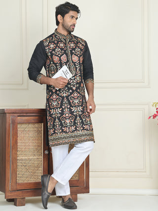 Floral Embroidered Straight Kurta Set