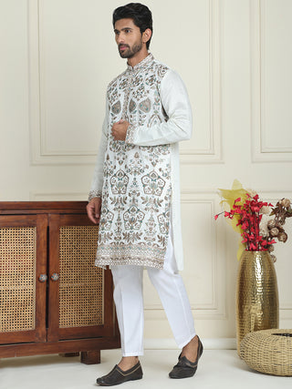Floral Embroidered Straight Kurta Set