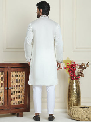 Floral Embroidered Straight Kurta Set