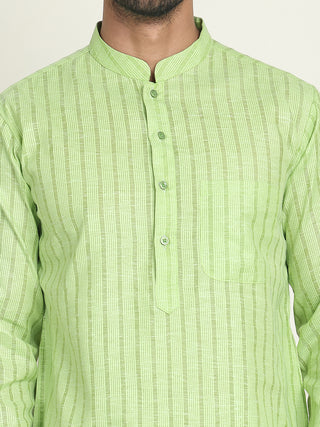 Men's Cotton Striped Kurta Pyjama Set
