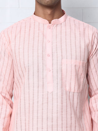 Men's Cotton Striped Kurta Pyjama Set