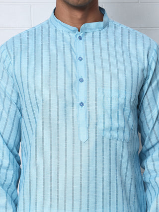 Men's Cotton Striped Kurta Pyjama Set
