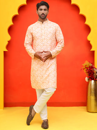 Sequin Embroidered Pure Cotton Kurta with Pyjamas