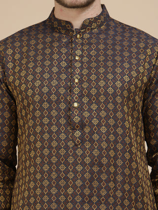 Jacquard Silk Straight Kurta Pyjama Set