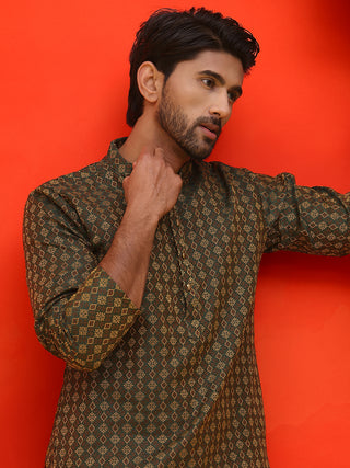 Jacquard Silk Straight Kurta Pyjama Set