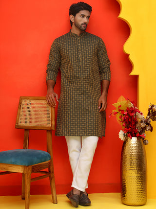 Jacquard Silk Straight Kurta Pyjama Set