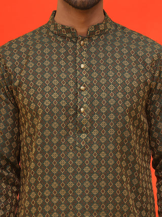 Jacquard Silk Straight Kurta Pyjama Set