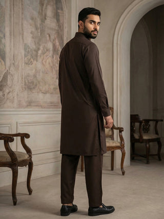 Men's Solid Pathani Kurta with Salwar