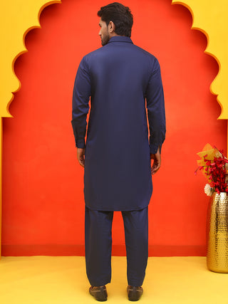 Men's Solid Pathani Kurta with Salwar