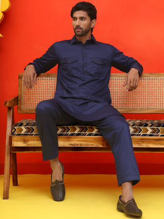 Men's Solid Pathani Kurta with Salwar