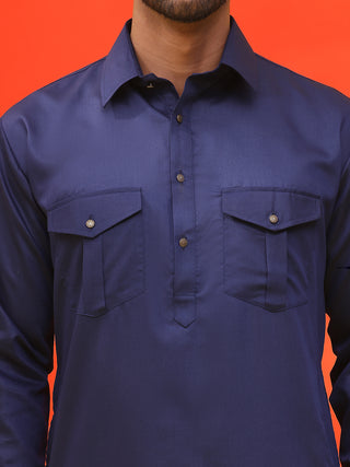Men's Solid Pathani Kurta with Salwar