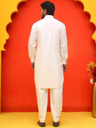 Men's Solid Pathani Kurta with Salwar