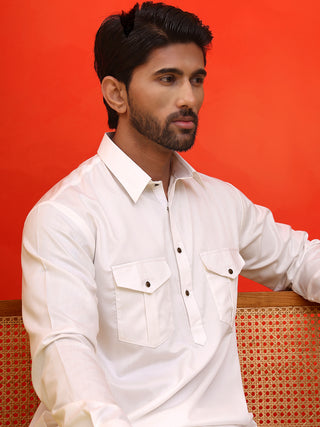 Men's Solid Pathani Kurta with Salwar