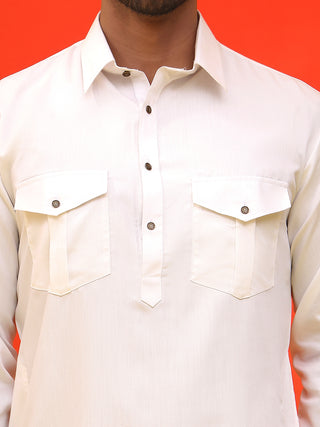 Men's Solid Pathani Kurta with Salwar