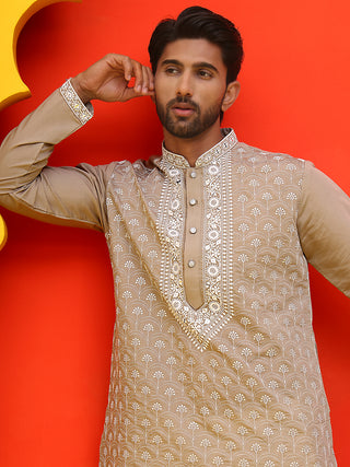 Embroidered Kurta Pyjama For Men