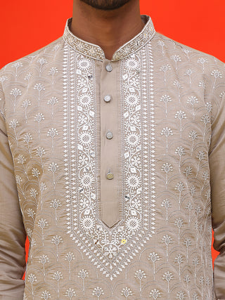 Embroidered Kurta Pyjama For Men