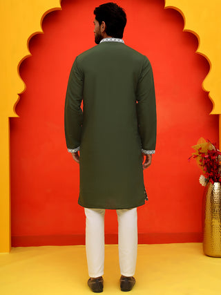Embroidered Kurta Pyjama For Men