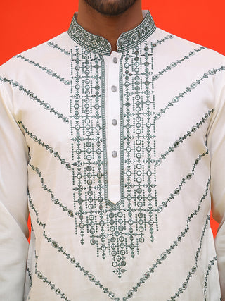 Ombre Printed & Embroidered Kurta Pyjama Set