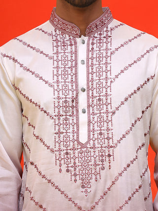 Ombre Printed & Embroidered Kurta Pyjama Set
