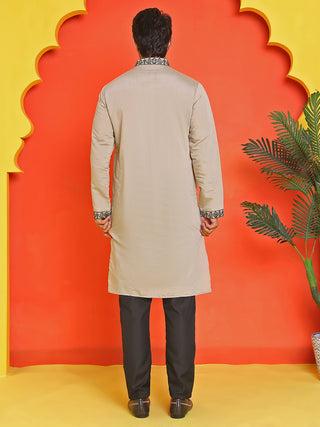 Embroidered & Sequins Kurta Set For Men