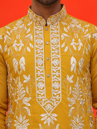 Embroidered & Sequins Kurta Set For Men