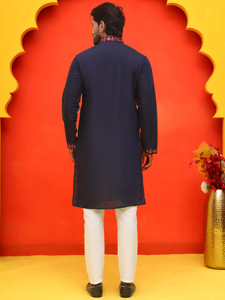 Embroidered & Sequins Kurta Set For Men