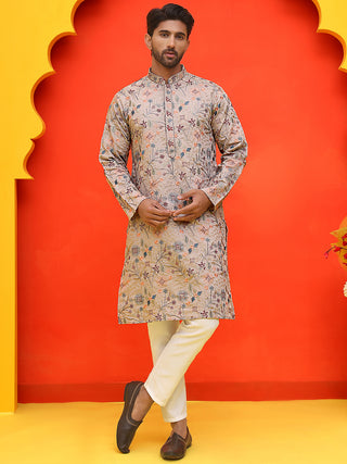 Embroidered Kurta Set For Men