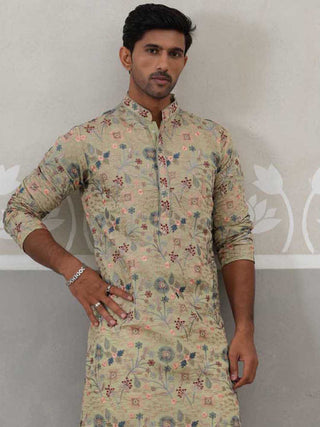 Embroidered Kurta Set For Men