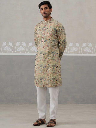 Embroidered Kurta Set For Men
