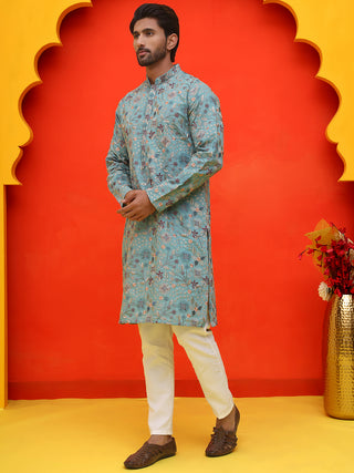Embroidered Kurta Set For Men