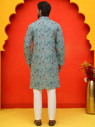Embroidered Kurta Set For Men