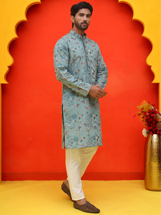 Embroidered Kurta Set For Men