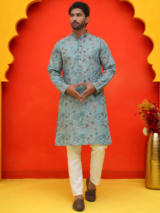 Embroidered Kurta Set For Men