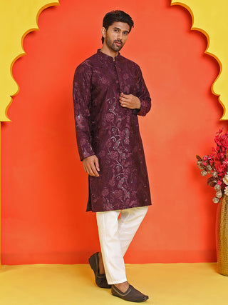 Embroidered Kurta Set For Men