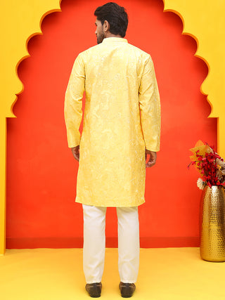 Embroidered Kurta Set For Men