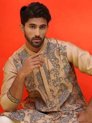 Embroidered & Sequins Kurta Set For Men